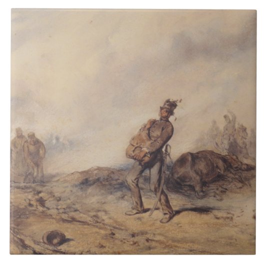 戦闘後の負傷した兵士（戦場） タイル (正面)