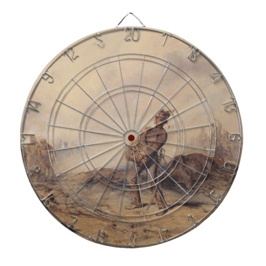 戦闘後の負傷した兵士（戦場） ダーツボード (正面)