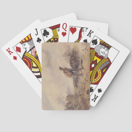 戦闘後の負傷した兵士（戦場） トランプ (裏面)