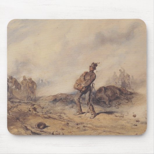 戦闘後の負傷した兵士（戦場） マウスパッド (正面)