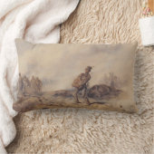 戦闘後の負傷した兵士（戦場） ランバークッション (ブランケット)