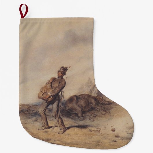 戦闘後の負傷した兵士（戦場） ラージクリスマスストッキング (正面)
