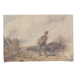 戦闘後の負傷した兵士（戦場） 枕カバー