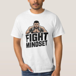 戦闘心構え - 強い戦闘意欲のタイポグラフィックデザイン Tシャツ