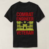 戦闘技術者退役軍人エンジニアリング退役軍人日 Tシャツ (デザイン正面)
