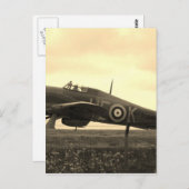 戦闘機が離陸に駆け付ける ポストカード (正面/裏面)