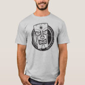 戦闘機のティキが向動揺してく Tシャツ (正面)