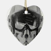 戦闘機のパイロットのヘルメットおよび高度計 セラミックオーナメント (右)