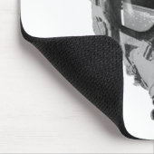 戦闘機のパイロットのヘルメットおよび高度計 マウスパッド (コーナー)