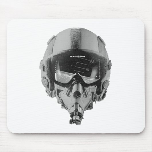戦闘機のパイロットのヘルメットおよび高度計 マウスパッド (正面)