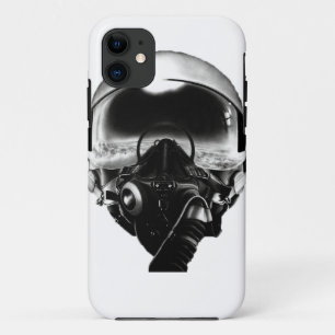 戦闘機のパイロットのヘルメット iPhone 11 ケース