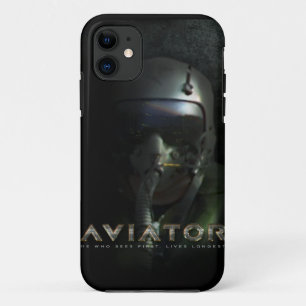 戦闘機のパイロットのHudのヘルメット iPhone 11 ケース