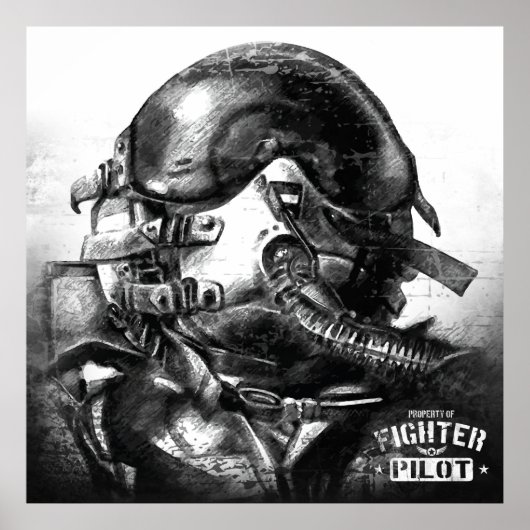 戦闘機のパイロット ポスター (正面)