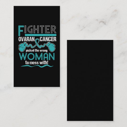 戦闘機の卵巣癌は間違った女性を選びました 名刺 (正面/裏面)