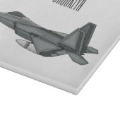 戦闘機の漫画イラストレーション カッティングボード (角)