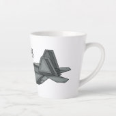 戦闘機の漫画イラストレーション カフェラテマグ (右)