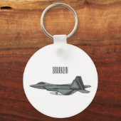 戦闘機の漫画イラストレーション キーホルダー (正面)