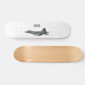 戦闘機の漫画イラストレーション スケートボード (横)