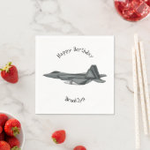 戦闘機の漫画イラストレーション スタンダードカクテルナプキン (インサイチュ)