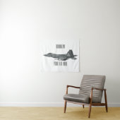 戦闘機の漫画イラストレーション タペストリー (インサイチュ(横))