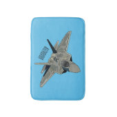 戦闘機の漫画イラストレーション バスマット (正面縦)