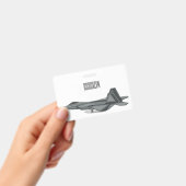 戦闘機の漫画イラストレーション バッジ (手持ち)