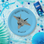 戦闘機の漫画イラストレーション ペーパープレート (パーティー)