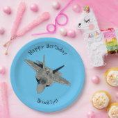 戦闘機の漫画イラストレーション ペーパープレート (パーティー)