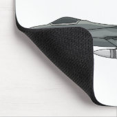 戦闘機の漫画イラストレーション マウスパッド (コーナー)