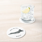 戦闘機の漫画イラストレーション ラウンドペーパーコースター (インサイチュ)