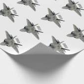 戦闘機の漫画イラストレーション ラッピングペーパー (角)