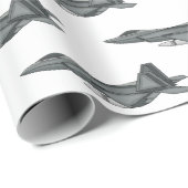 戦闘機の漫画イラストレーション ラッピングペーパー (ロールコーナー)