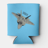 戦闘機の漫画イラストレーション 缶クーラー (正面)