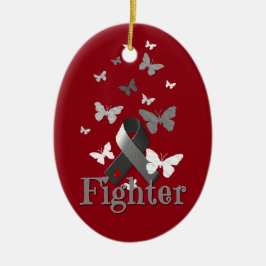 戦闘機の糖尿病の認識度のリボン セラミックオーナメント