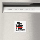 戦闘機の細い赤い線を混練中 マグネット (インサイチュ (食洗機))