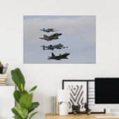 戦闘機の選集 ポスター (ホームオフィス)