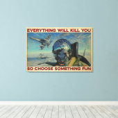 戦闘機は全てカンバスを殺す キャンバスプリント (インサイチュ (ウッドフロア))