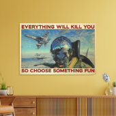 戦闘機は全てカンバスを殺す キャンバスプリント (インサイチュ (リビング))