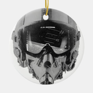 戦闘機パイロットヘルメット及び高度計 セラミックオーナメント