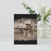 戦闘機パイロットP-47サンダーボルトのトレーニング ポストカード (スタンド正面)