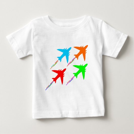 戦闘機航空機の形成 ベビーTシャツ (正面)