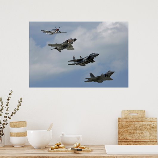 戦闘機進化 ポスター (キッチン)