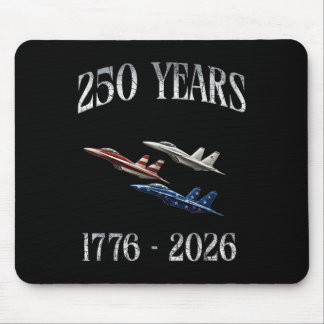 戦闘機 フラッグ 250周年 1776-2026 250歳の誕生日 マウスパッド