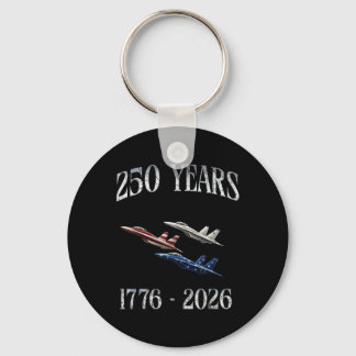 戦闘機 フラッグ 250周年 1776-2026 250th 誕生日 キーホルダー