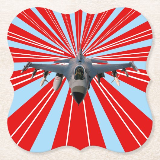 戦闘機 ペーパーコースター (正面)