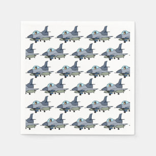 戦闘機 ペーパーナプキン ミリタリー 航空パーティー スタンダードカクテルナプキン