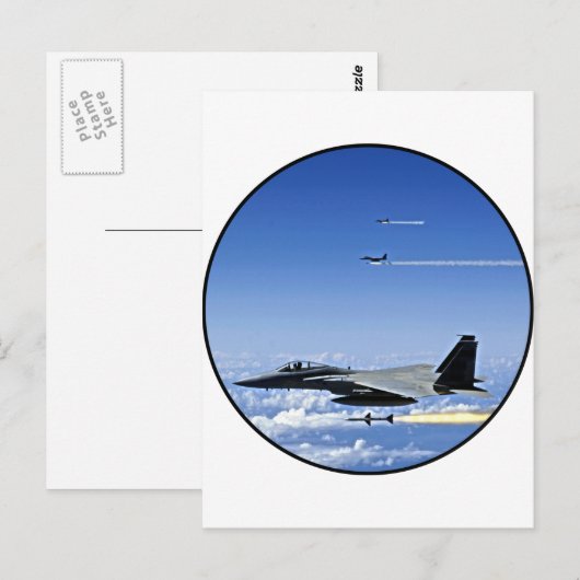 戦闘機 ポストカード (正面/裏面)