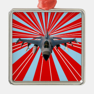 戦闘機 メタルオーナメント