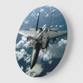 戦闘機 ラージ壁時計 (傾斜)