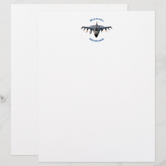 戦闘機 レターヘッド (正面/裏面)